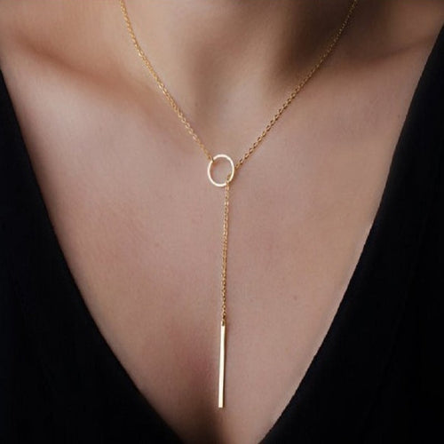 Gold silver Necklace