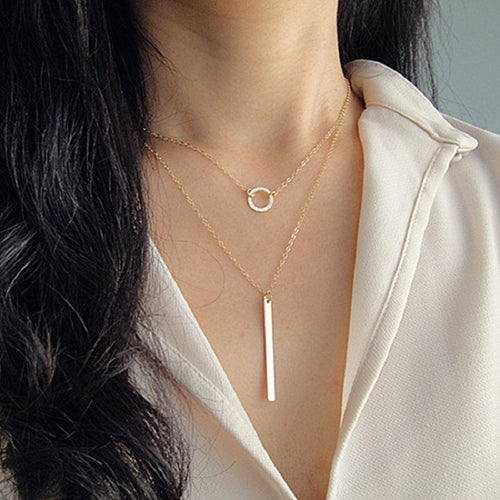 Gold Silver Layered Necklace
