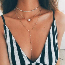 Load image into Gallery viewer, Pearls and Multilayer Necklace